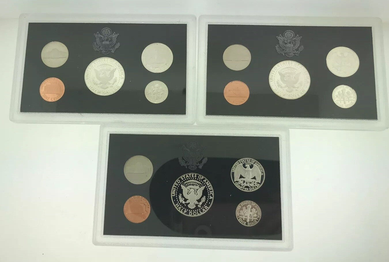 1992 1998 S Lot of United States Silver Proof Three 3 Sets OMP/COA