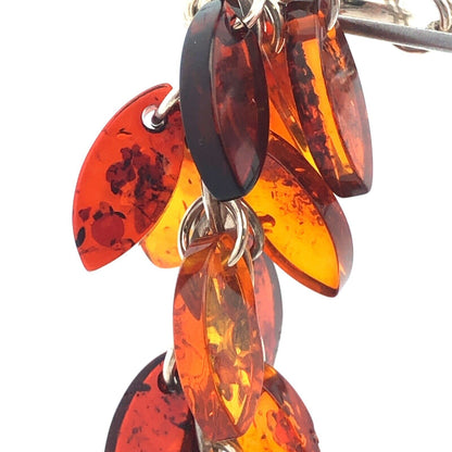 Designer 925 Sterling Silver Amber Courage Talisman Amulet Statement Necklace