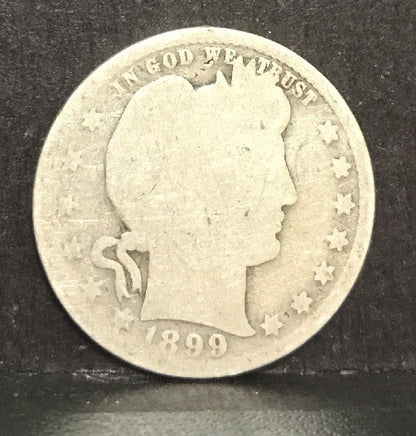1899 P Silver Barber Quarter Better Key Date Philadelphia Coin Rare Scarce