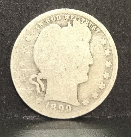 1899 P Silver Barber Quarter Better Key Date Philadelphia Coin Rare Scarce