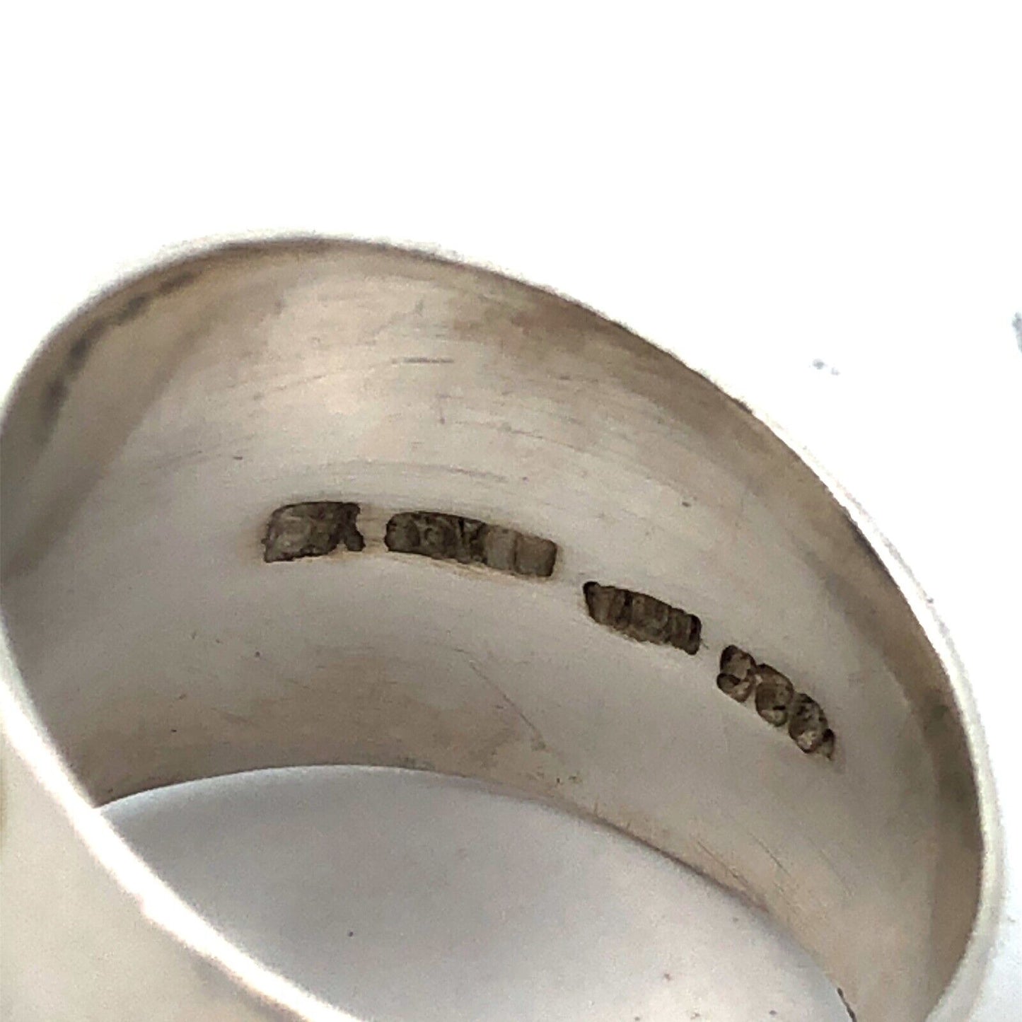 Designer YS 925 Sterling Silver Brass Oval Tanzanite Bezel Wide Hammered Ring