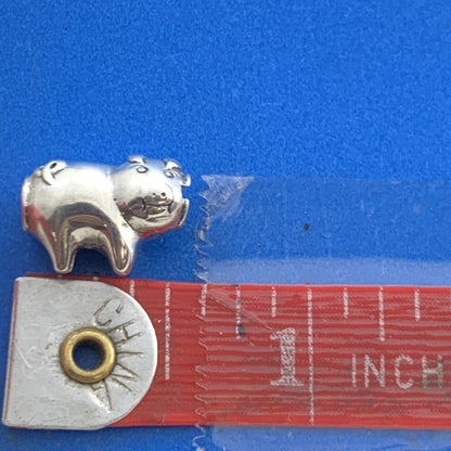 Authentic KALIA 925 Sterling Silver Little Piggy Hog Slide Bracelet Charm