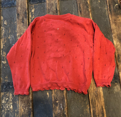 The Beaufort Bonnet Company Red Knit Girls Sweater Size 18-24 Months