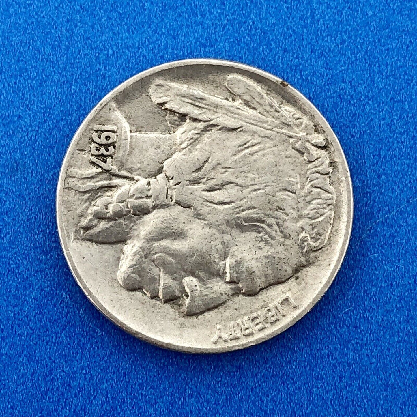 1937 P Indian Head Buffalo Nickel Better Key Scarce Philadelphia Mint Coin