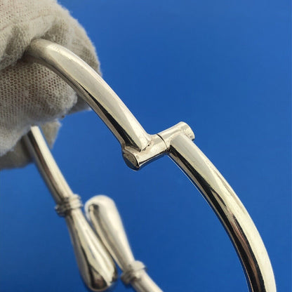 Vintage Taxco Mexico Sterling Silver 925 Modernist Clamper Hinge Cuff Bracelet