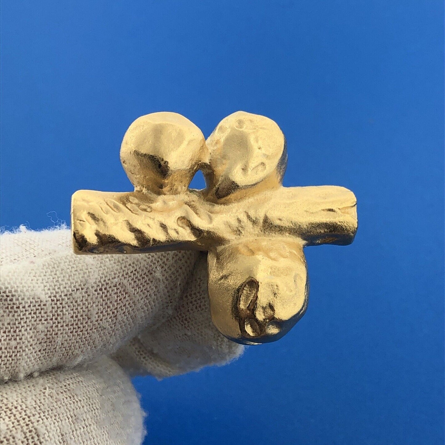 Mid Century Givenchy Modernist Vine Berry Harvest Runway Gold Tone Clip Earrings