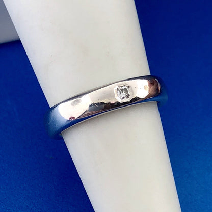 Tiffany & Co. Platinum Lucida Diamond Classic Wedding Band Ring