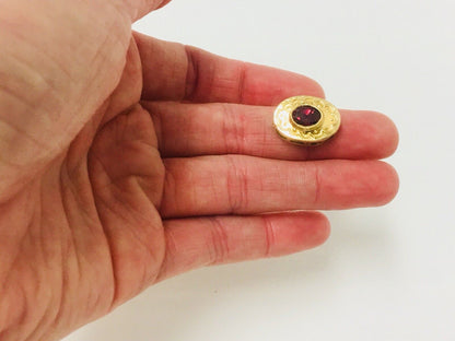 14k Yellow Gold Pink Tourmaline Slide Charm Pendant