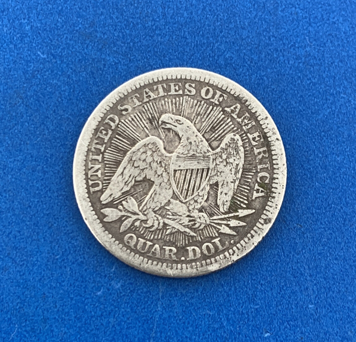 1853 25c Arrows & Rays Seated Liberty Quarter 90% Silver Rare Date Type Coin