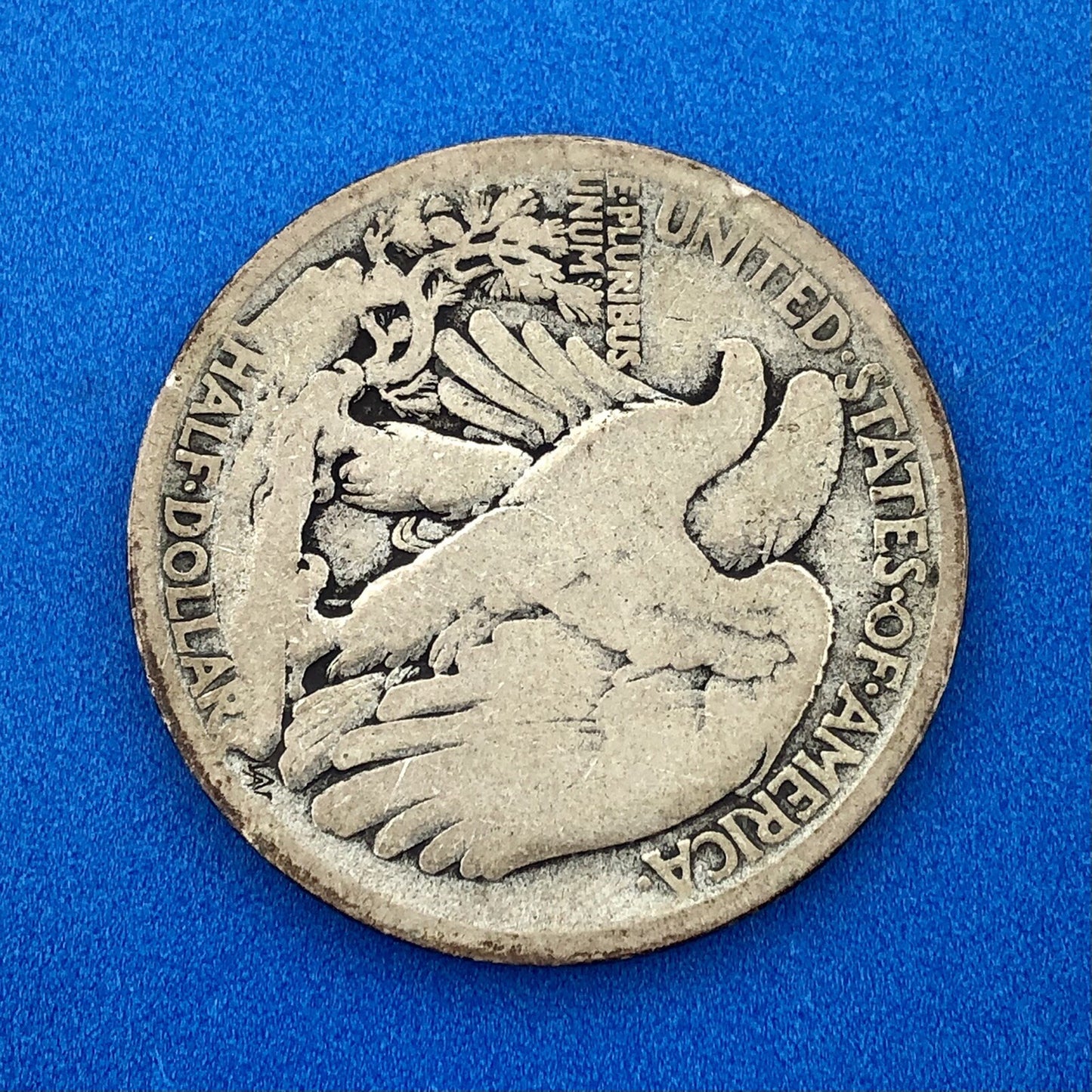 1917 D Obverse Walking Liberty Silver Half Dollar 50c Key Date Denver Coin