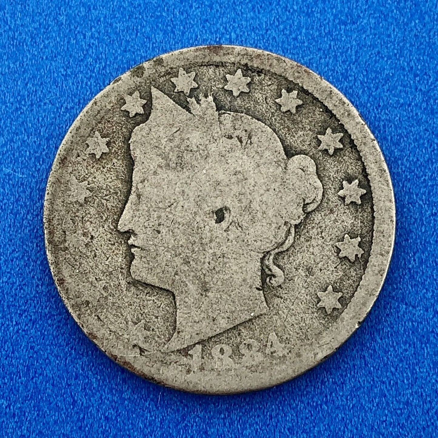 1884 P Liberty Head Nickel Five Cents 5c Better Key Rare Philadelphia Mint Coin