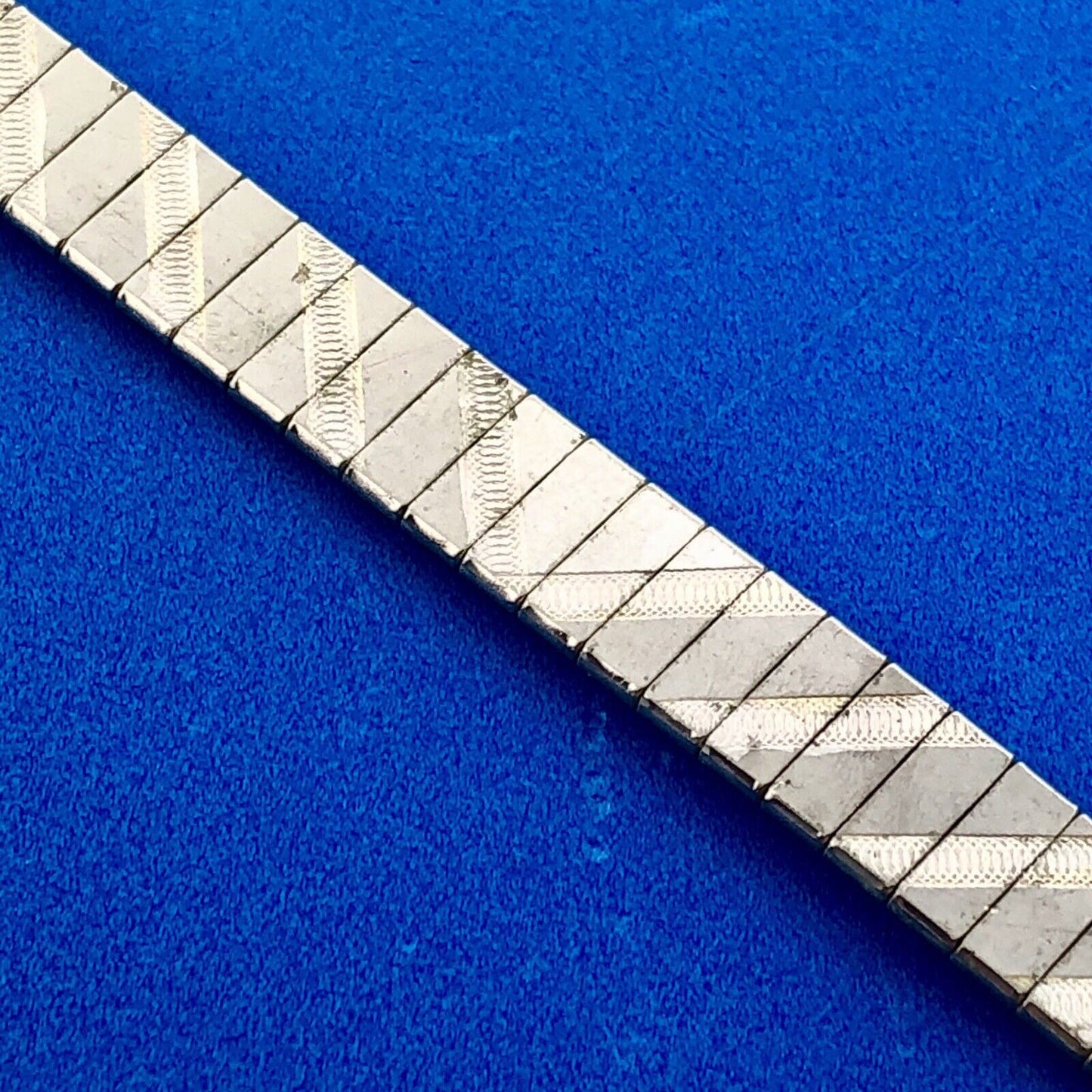 Vintage IBB Italy 925 Sterling Silver Polished Florentine Geometric Bracelet