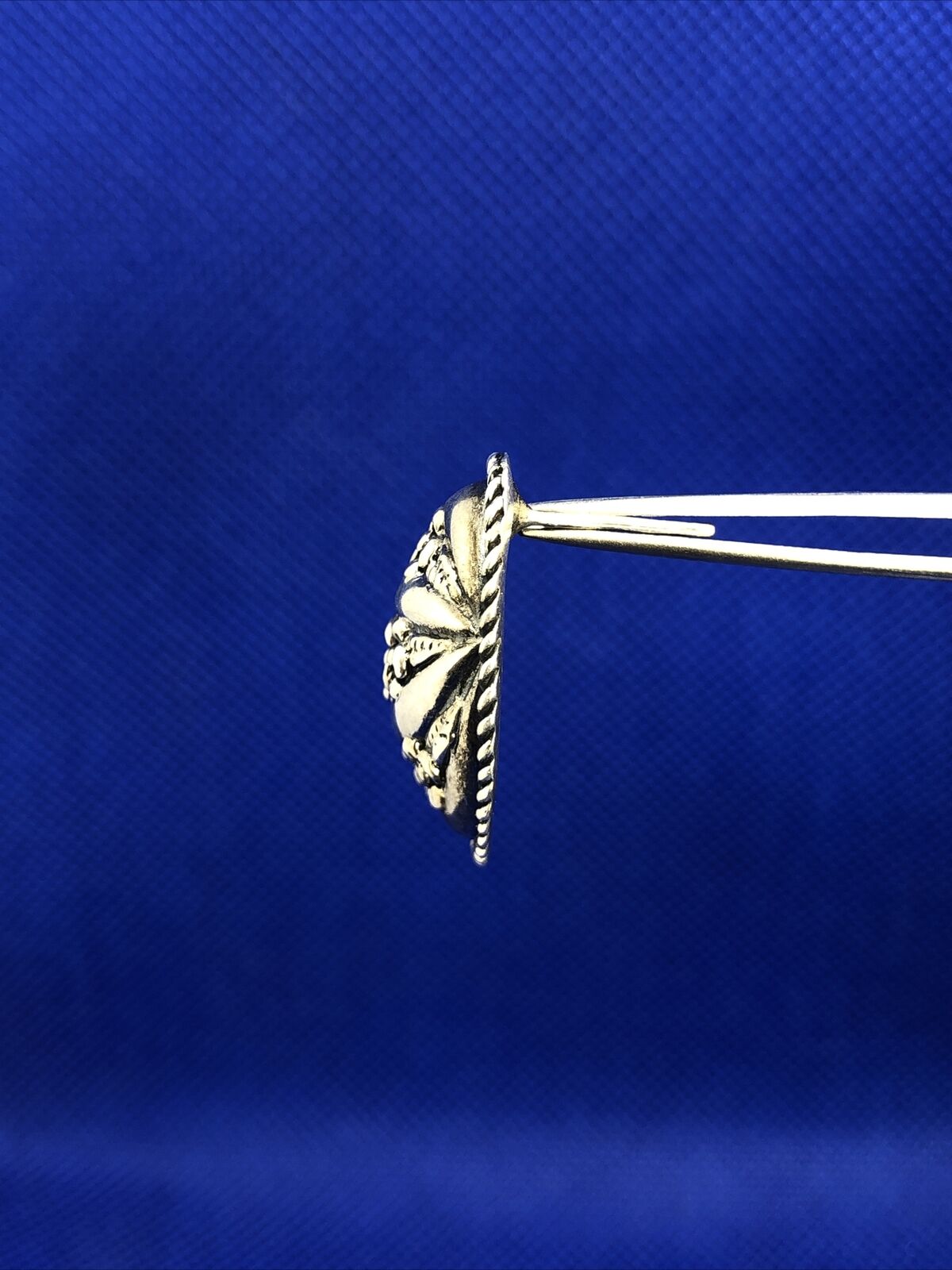 Taxco Mexico 925 Sterling Silver Chunky Teardrop Floral Stud Earrings