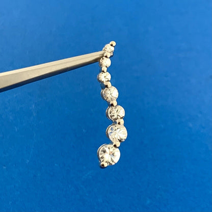 14K Yellow Gold White Sapphire September Occasion Bridal Eternity Pendant