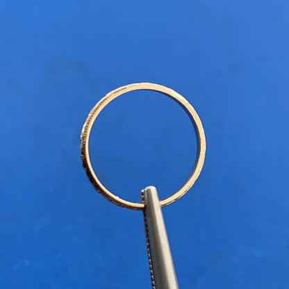 Vintage 10K Yellow Gold Floral Scroll Child Baby Band Ring