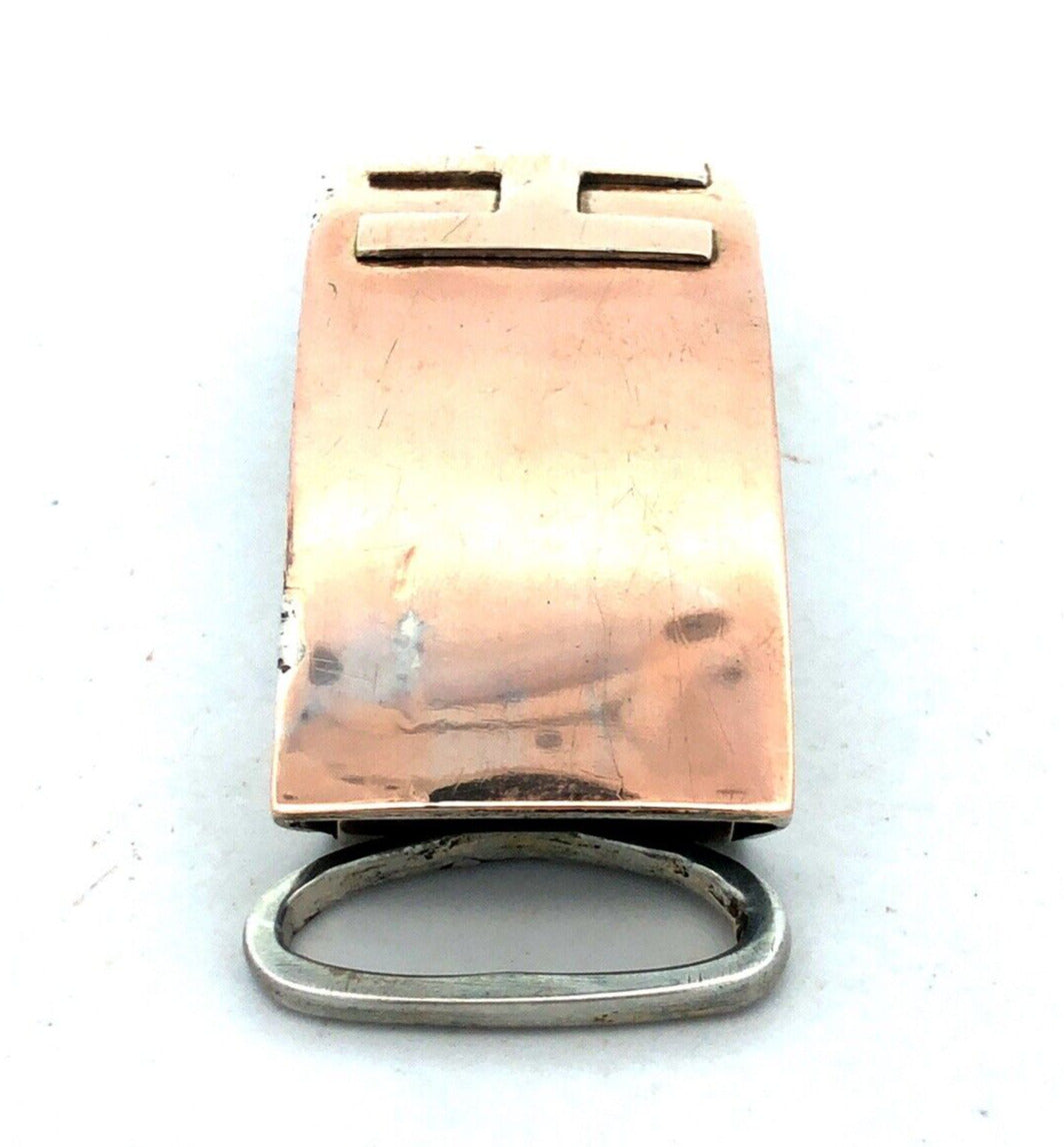 Vintage Guatemala 900 Fine Silver Initial Print H Letter Belt Buckle