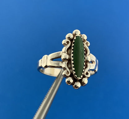 Native American Bell Trading Company 925 Sterling Silver Green Turquoise Ring