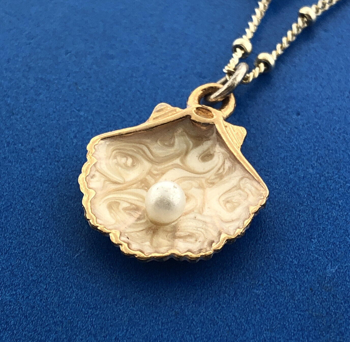 Brighton Silver Gold Two Tone Sea Dreamer Starfish Shell Pearl Charm Necklace