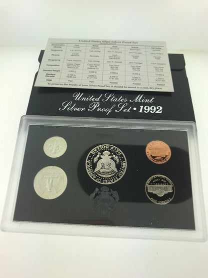 1992 1998 S Lot of United States Silver Proof Three 3 Sets OMP/COA
