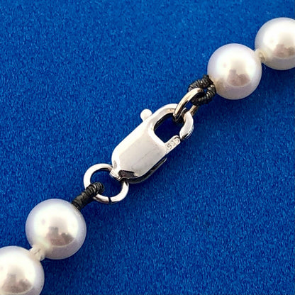 Fabulous 18K White Gold Diamond Pearl Wedding Bridal Drop Pendant Necklace