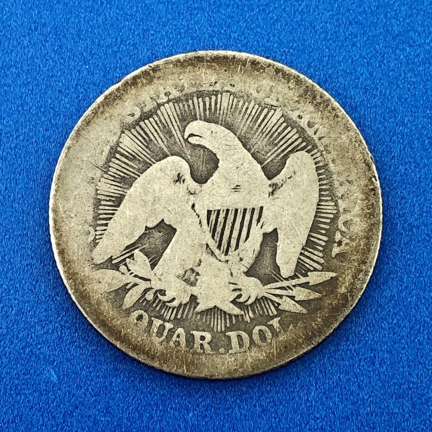 1853 P Seated Liberty Silver Quarter Dollar 25c Type 2 Better One Year Type Coin
