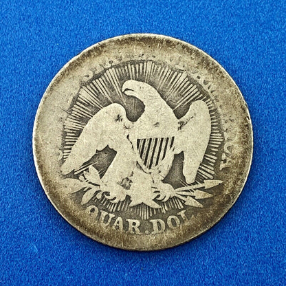 1853 P Seated Liberty Silver Quarter Dollar 25c Type 2 Better One Year Type Coin