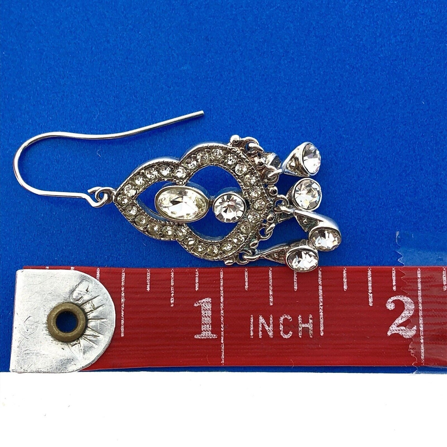 Sterling Silver 925 Cubic Zirconia CZ Statement Chandelier Dangle Earrings