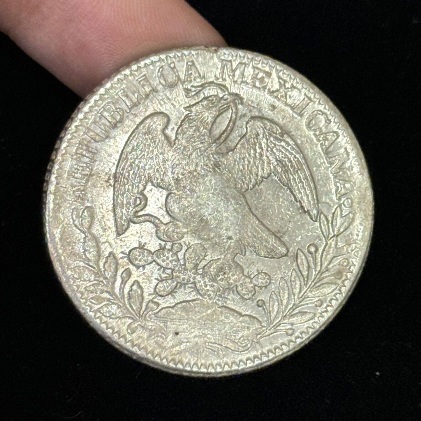 1836 Zs Zecatecas Mexico 8 Reales O.M. Cap & Rays Libertad .903 Silver Coin