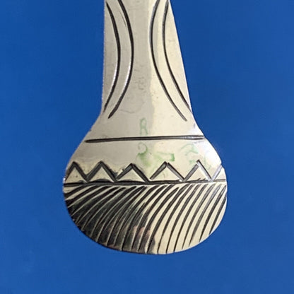 Native American 925 Sterling Silver Turquoise Artisan Concho Dangle Earrings