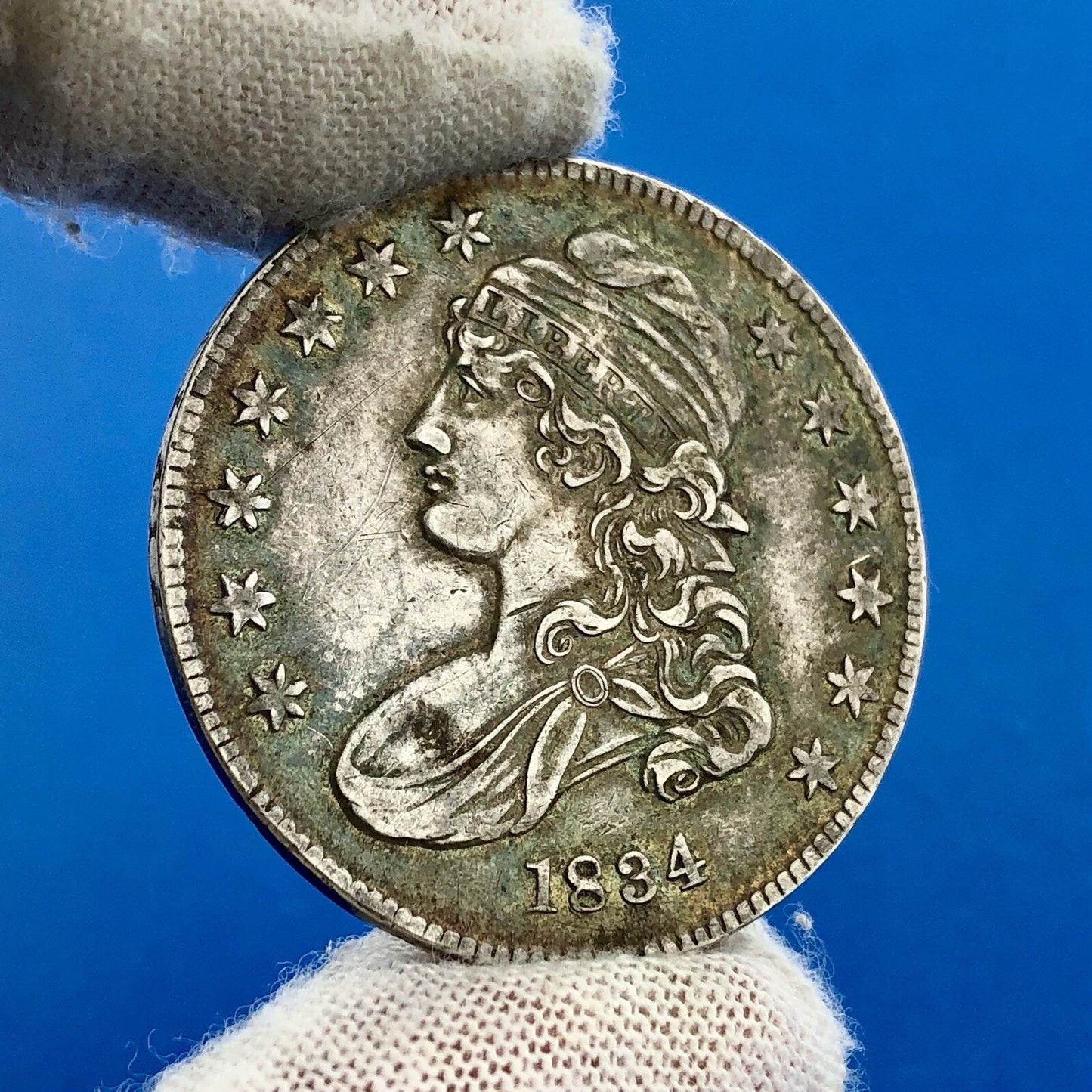 1834 P Capped Bust Silver Half Dollar 50c Small Date Small Letters Small Stars