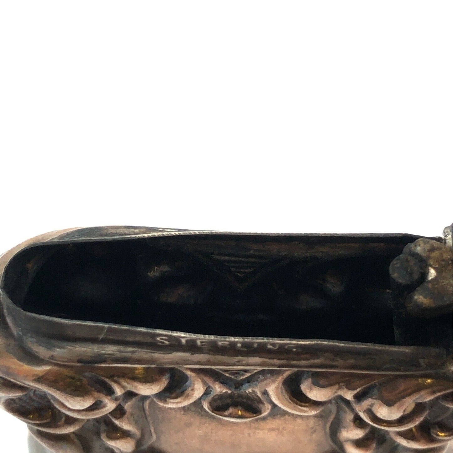 Vintage Antique Sterling Silver 925 Fancy Design Vesta Match Safe