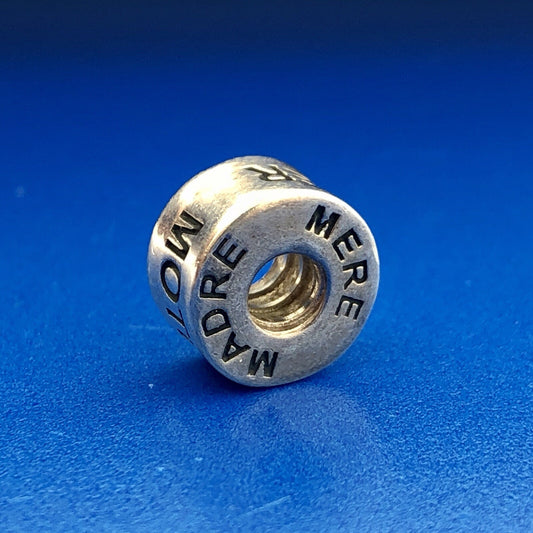Authentic Chamilia Sterling Silver 925 Mother Madre Mere Bead Charm Retired
