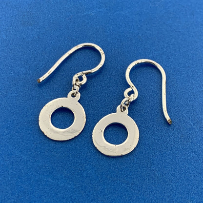 Designer 925 Sterling Silver Highly Polished Donut Hole Petite Hoop Earrings