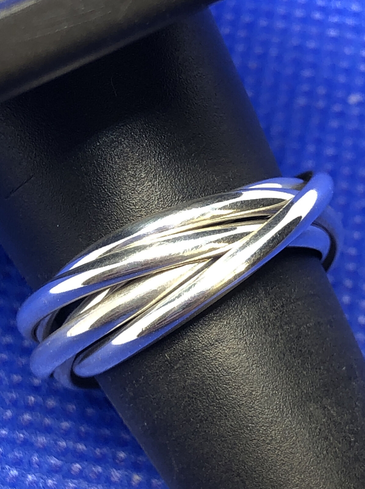 Designer NV8 925 Sterling Silver Connected Fidget Puzzle Multi-Band Ring