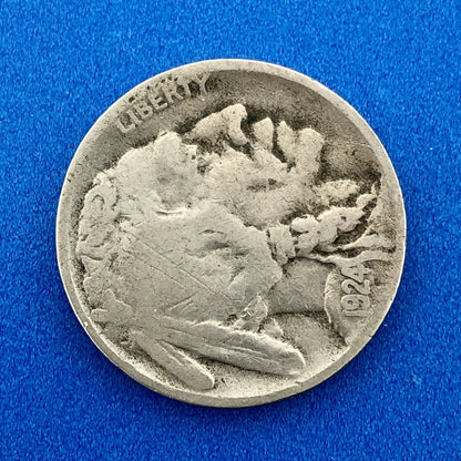 1924 D Indian Head Buffalo Nickel Better Key Scarce Denver Mint Coin