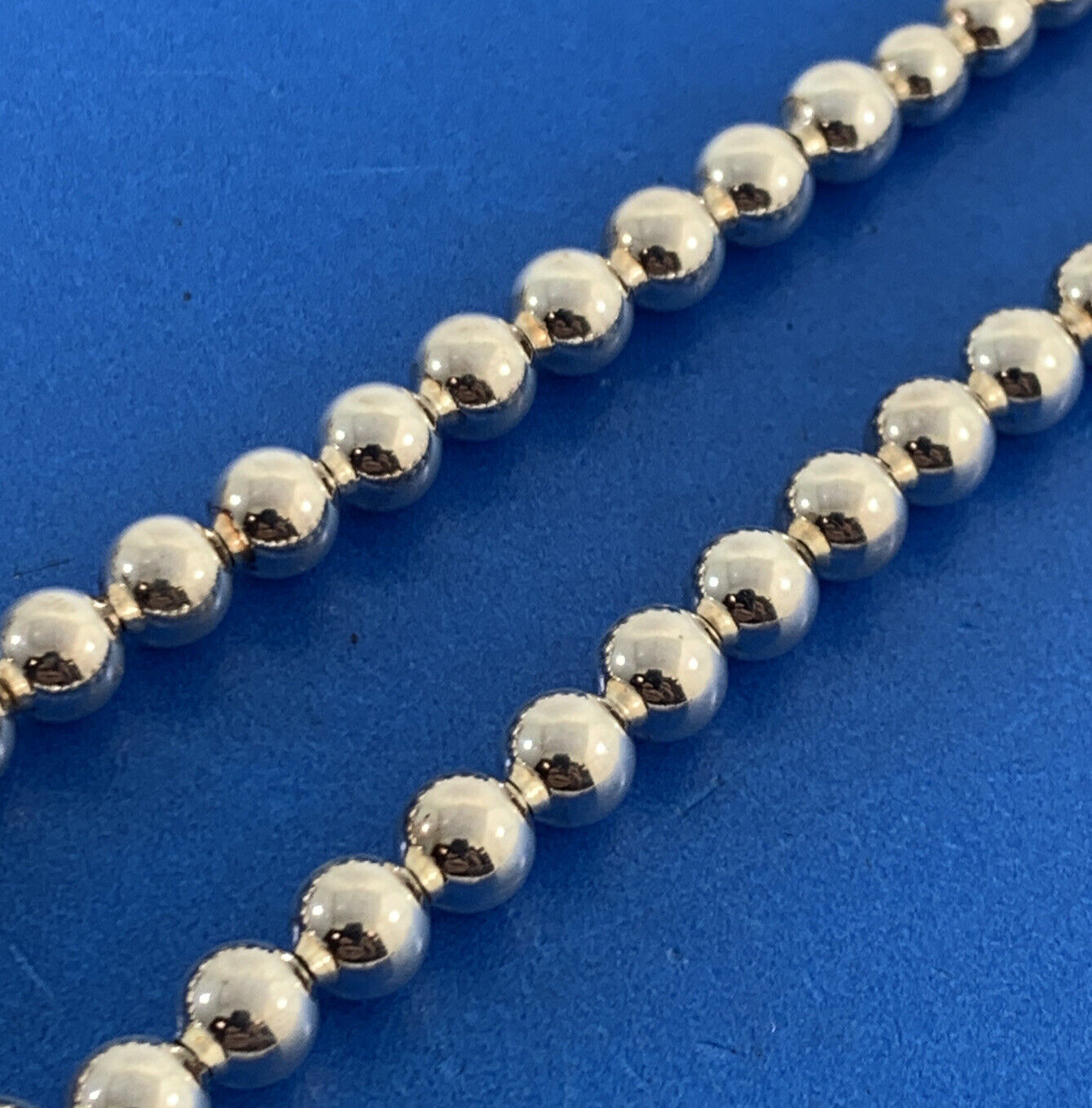 Designer FAS 925 Sterling Silver Taper Bead Adjustable Lariat Style Necklace