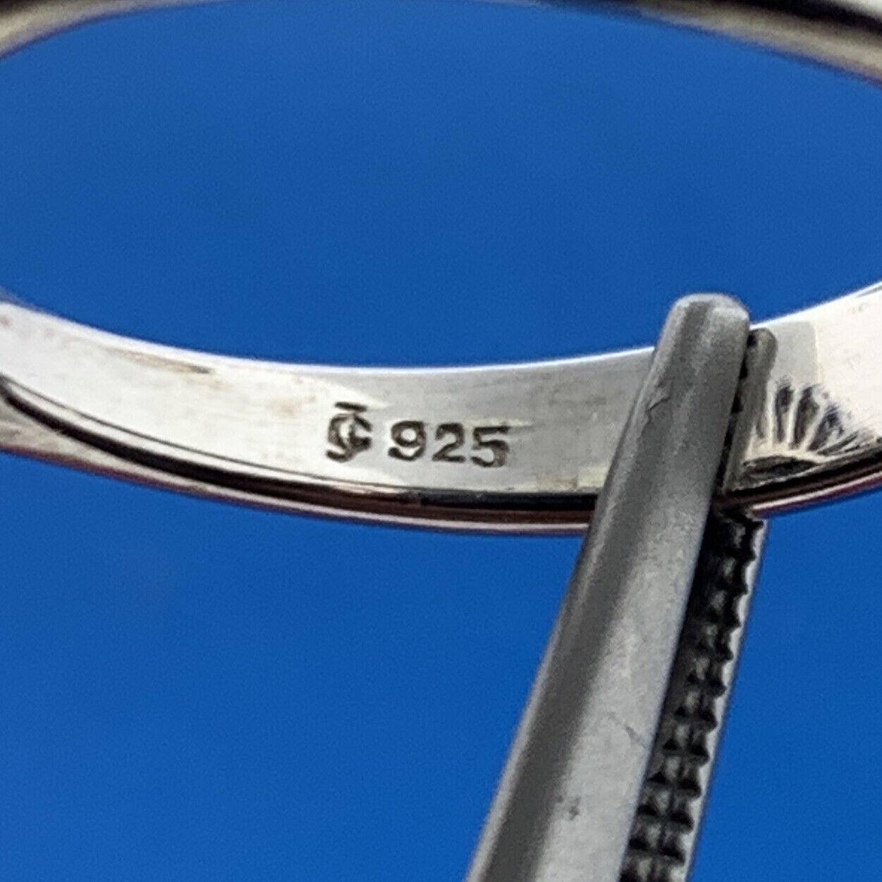 Stunning Designer Sterling Silver 925 Black Spinel White Zircon Cocktail Ring