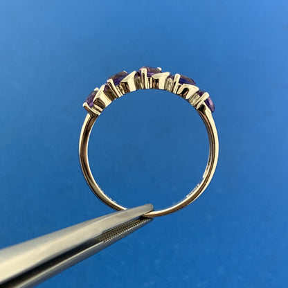 Designer Sterling Silver 925 Round Cut Light Purple Amethyst Prong Ring Size 11