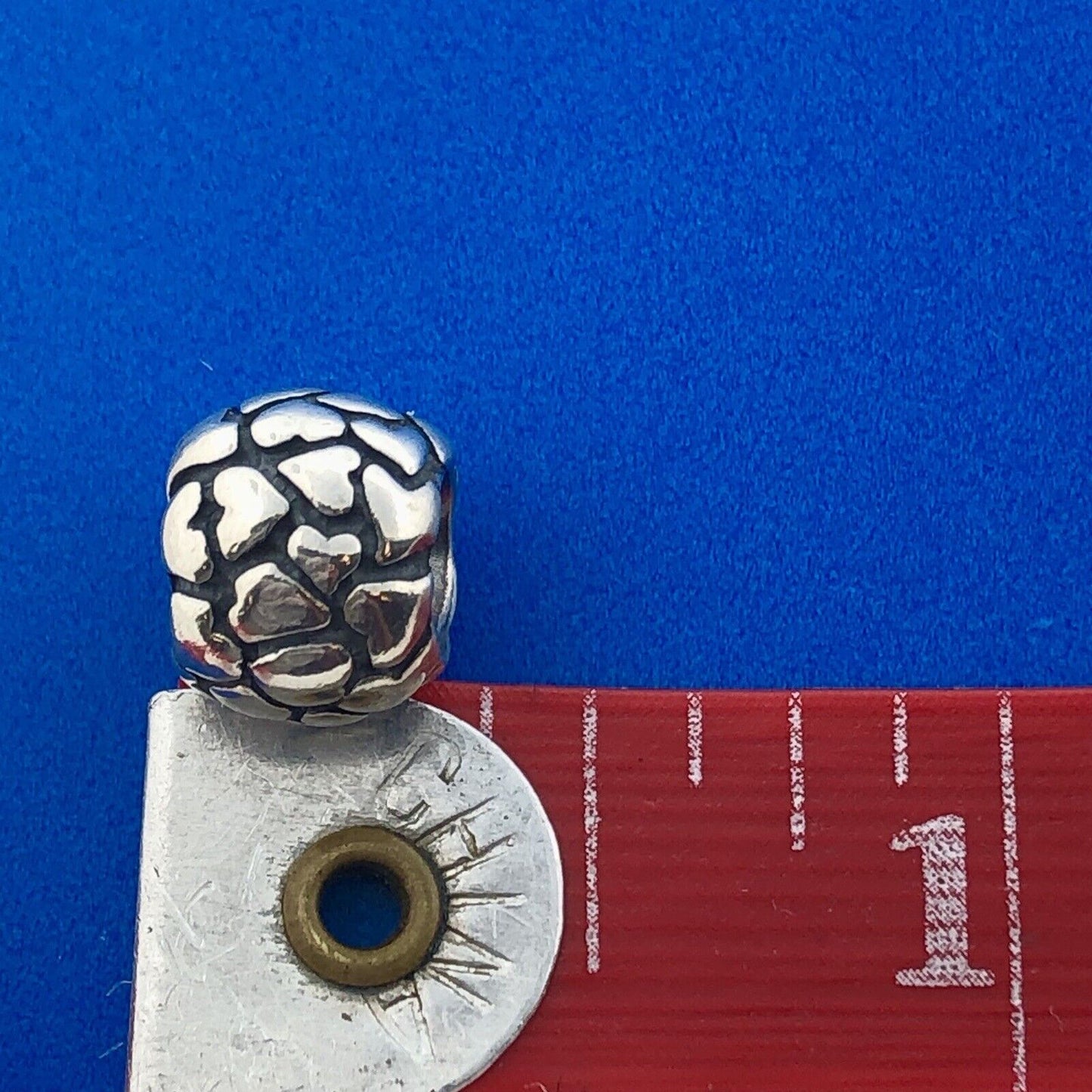 Authentic PANDORA Charm Sterling Lotsa Love Puffy Hearts Round 790174 Retired