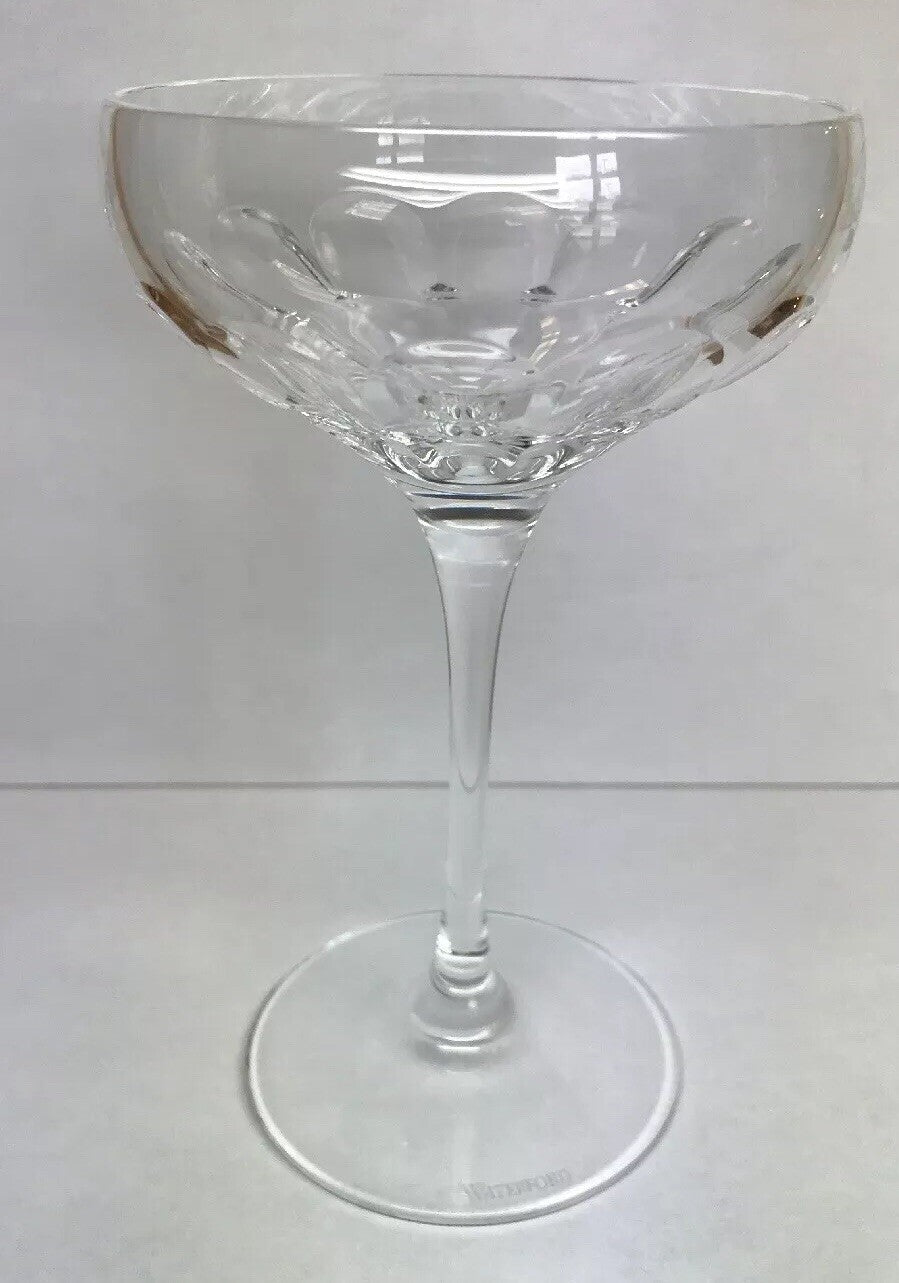Vintage Waterford Tall Sherbet Champagne Pedestal Glass Elegant Bar Stemware