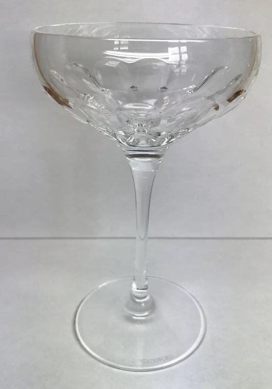 Vintage Waterford Tall Sherbet Champagne Pedestal Glass Elegant Bar Stemware