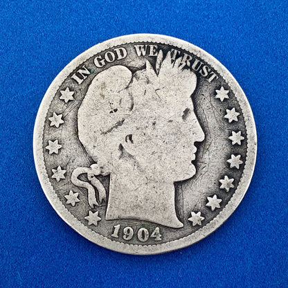 1904 O Silver Barber Half Dollar Better Key Date Rare Scarce New Orleans Coin