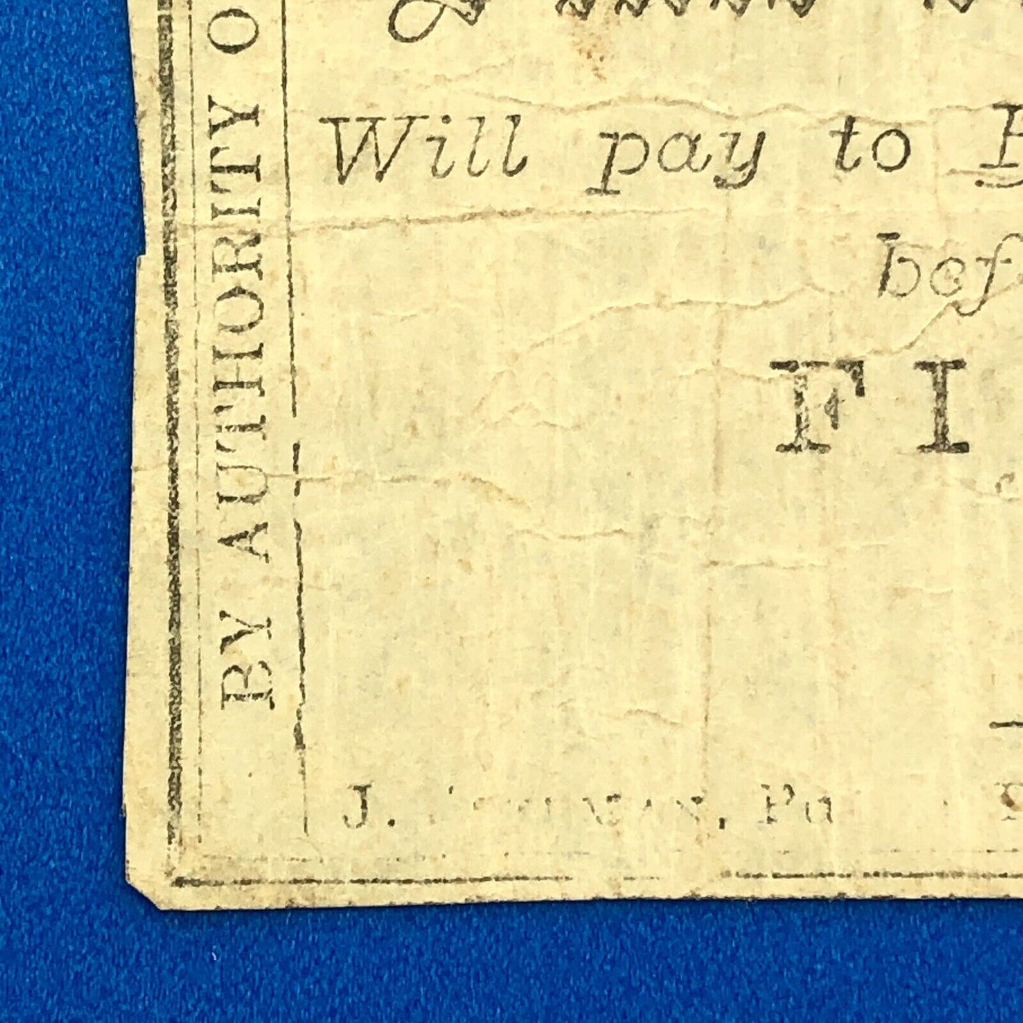 1861 State Of North Carolina 5 Cents 5c Civil War Obsolete State Scrip Note