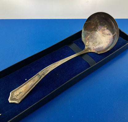 Yourex Associated Silver Seal RCCO Bouquet Plated Soup Sauce Ladle Original Box