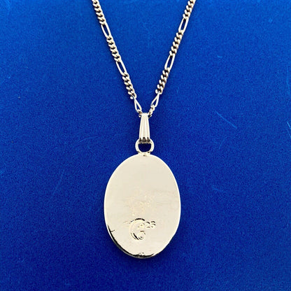 Carolyn Pollack R Moon Sterling Silver 925 Oval Scroll Floral Pendant Necklace