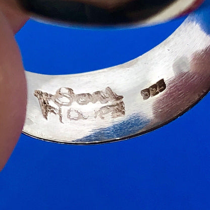 Designer Sterling Silver Natural Shiva Eye Snail Shell Protection Statement Ring