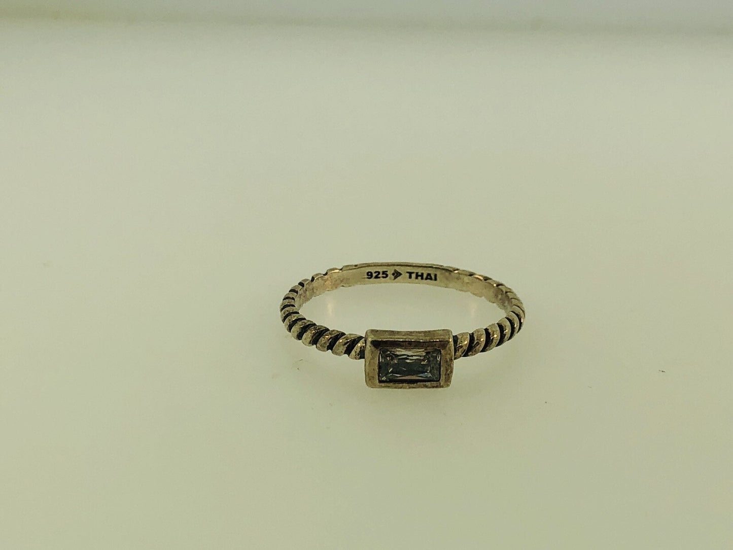Vintage Silpada Sterling Silver 925 White Topaz Stackable Band Ring