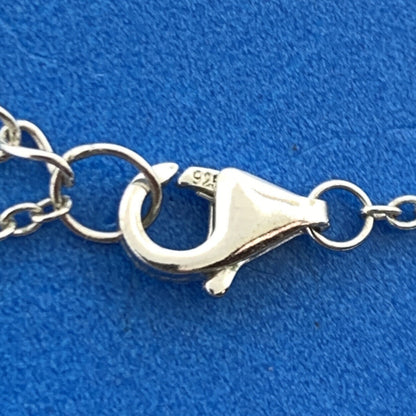 Stunning Sterling Silver 925 Round Cut Sparkling CZ Infinity 17" Chain Necklace