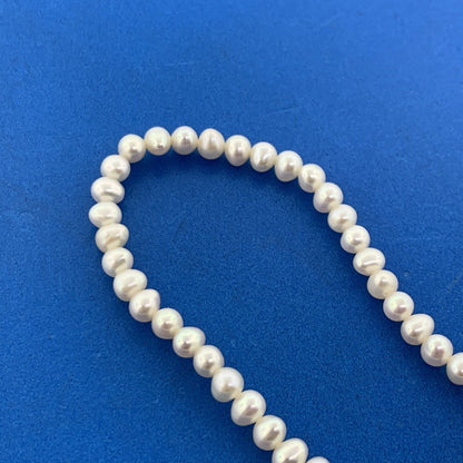 Designer 14K Yellow Gold White Pearl Bridal June Anniversary Beaded Bracelet