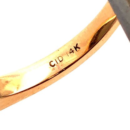 Designer CID 14K Yellow Gold Oval Cabochon Jade Statement Ring